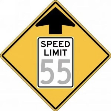 Accuform SEMICUSTOM SPEED LIMIT SIGN SPEED FRW53620RA FRW53620RA